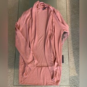 Women’s Open-Front Pink Cardigan Sweater